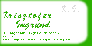 krisztofer imgrund business card